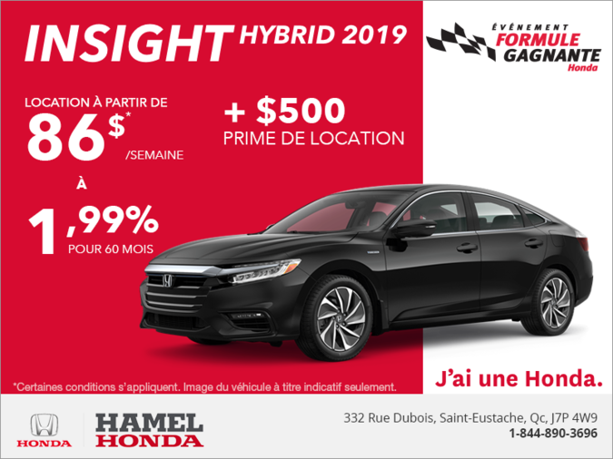 Louez la Honda Insight 2019!