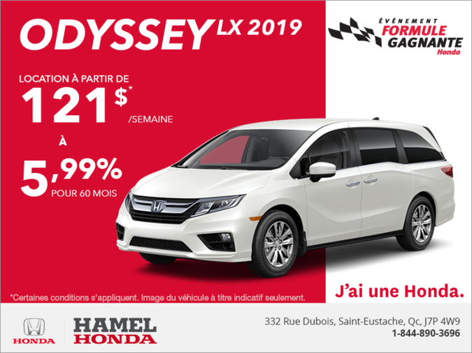 Louez la Honda Odyssey 2019!