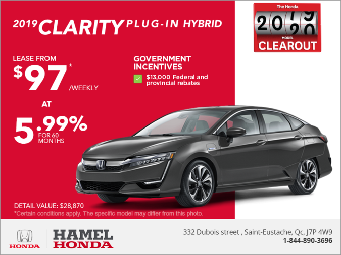 Lease the 2019 Honda Clarity!
