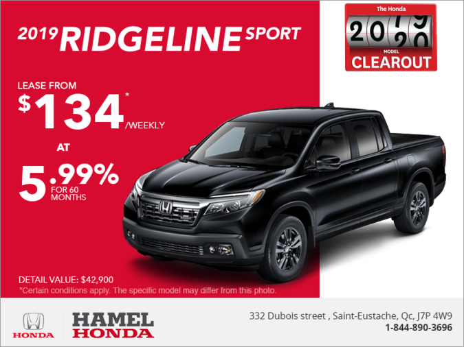 Lease the 2019 Honda Ridgeline!