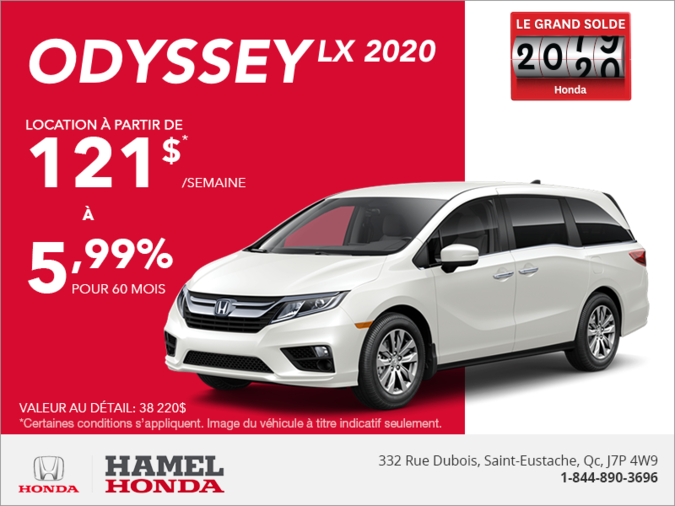 Louez la Honda Odyssey 2020!