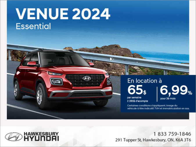 Procurez-vous le Hyundai Venue 2024
