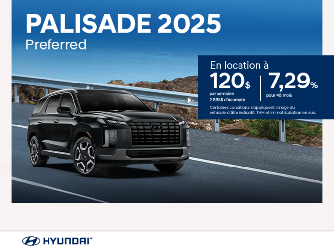 Procurez-vous le Hyundai Palisade 2025