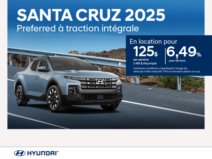 Procurez-vous le Hyundai Santa Cruz 2025