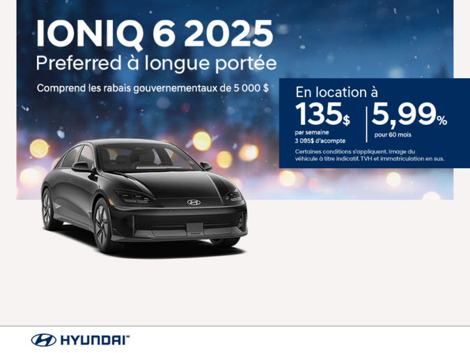 Procurez-vous le Hyundai Ioniq 6 2025