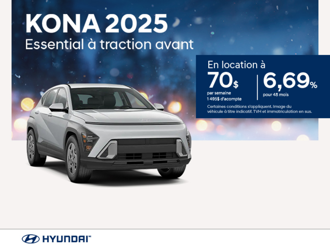 Procurez-vous le Hyundai Kona 2025