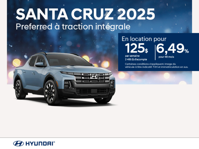 Procurez-vous le Hyundai Santa Cruz 2025