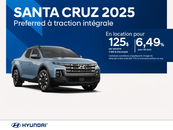 Procurez-vous le Hyundai Santa Cruz 2025