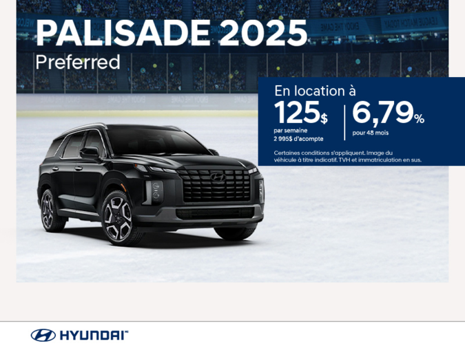 Procurez-vous le Hyundai Palisade 2025