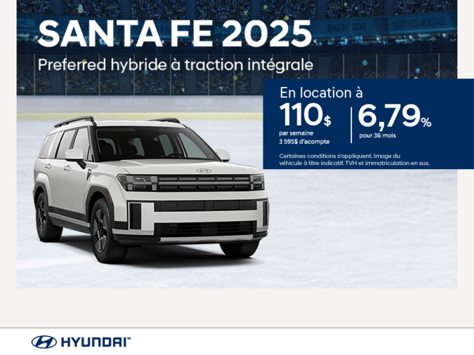Procurez-vous le Hyundai Santa Fe 2025
