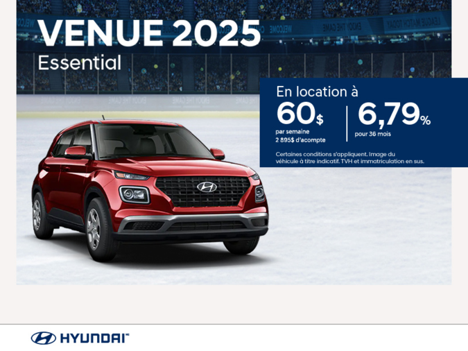 Procurez-vous le Hyundai Venue 2025