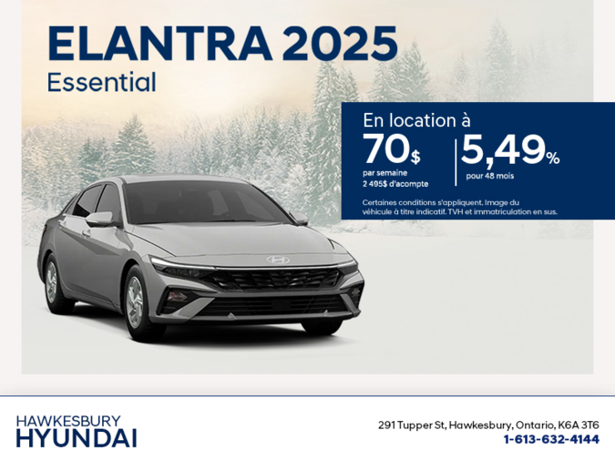 Procurez-vous le Hyundai Elantra 2025