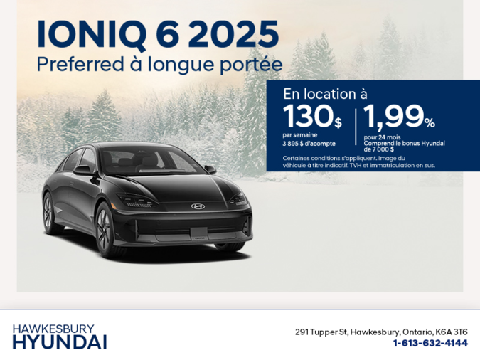 Procurez-vous le Hyundai Ioniq 6 2025