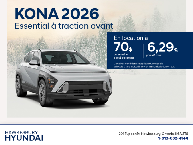 Procurez-vous le Hyundai Kona 2026