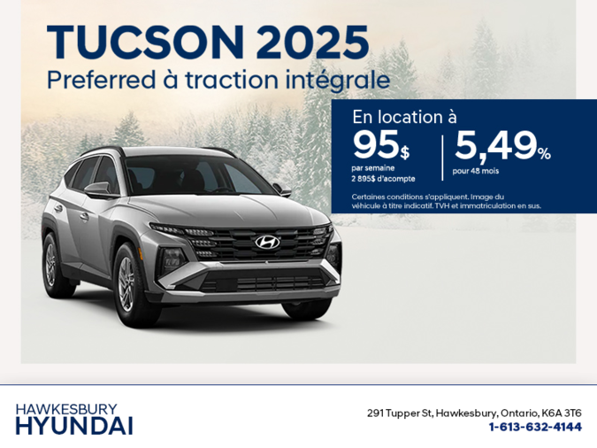 Procurez-vous le Hyundai Tucson 2025