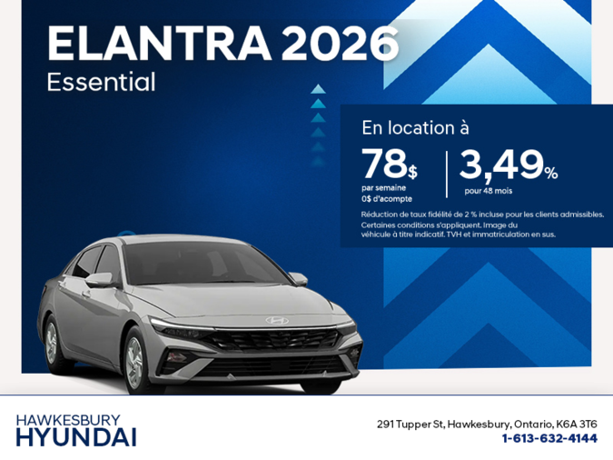 Procurez-vous le Hyundai Elantra 2026