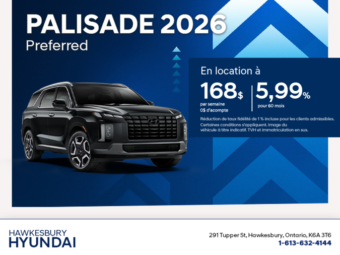 Procurez-vous le Hyundai Palisade 2026