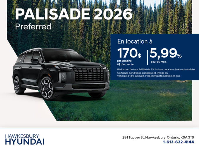 Procurez-vous le Hyundai Palisade 2026