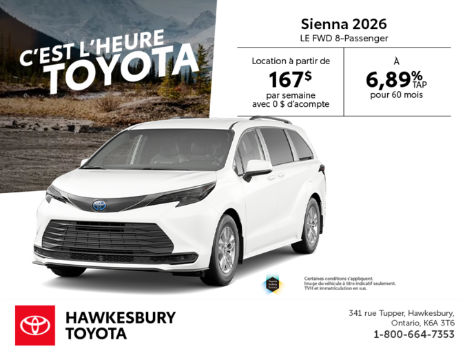 Toyota Sienna Hybrid 2026