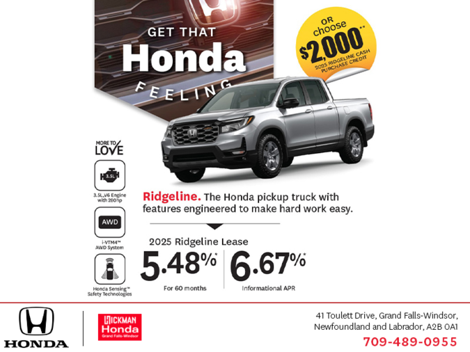 Get the 2025 Honda Ridgeline!