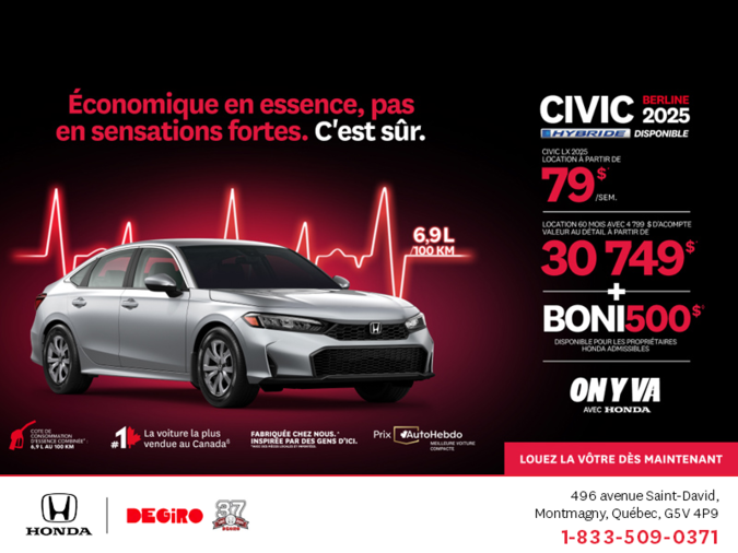 L'événement mensuel Honda !