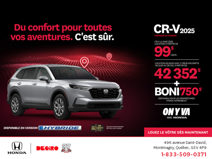 Obtenez le Honda CR-V 2025!