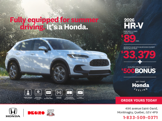 Get the 2026 Honda HR-V!