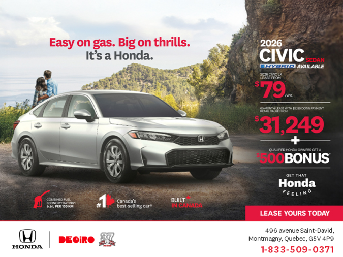 Get the 2026 Honda Civic Sedan!