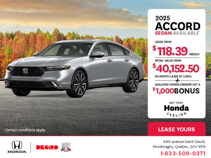 Get the 2025 Honda Accord!