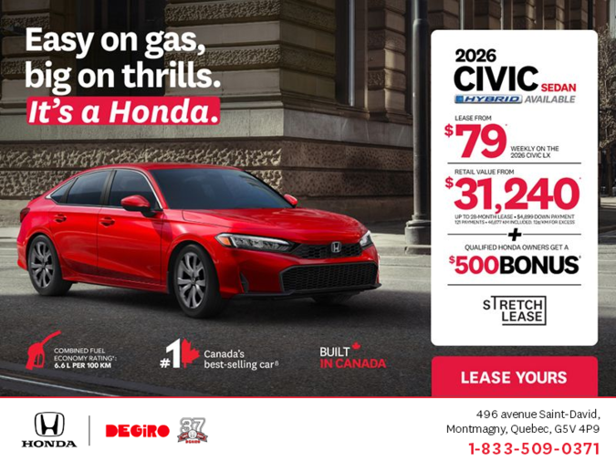 Get the 2026 Honda Civic Sedan!