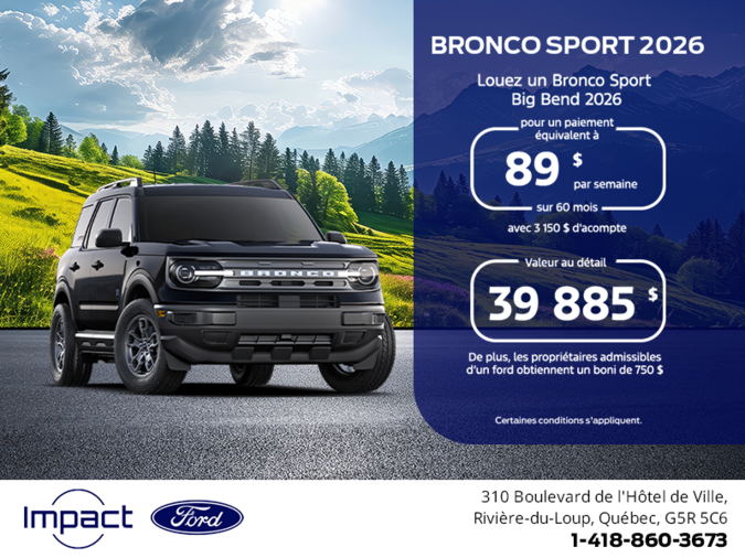 Ford Bronco Sport 2026