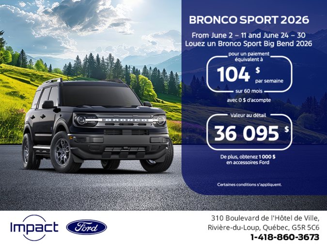 Ford Bronco Sport 2026