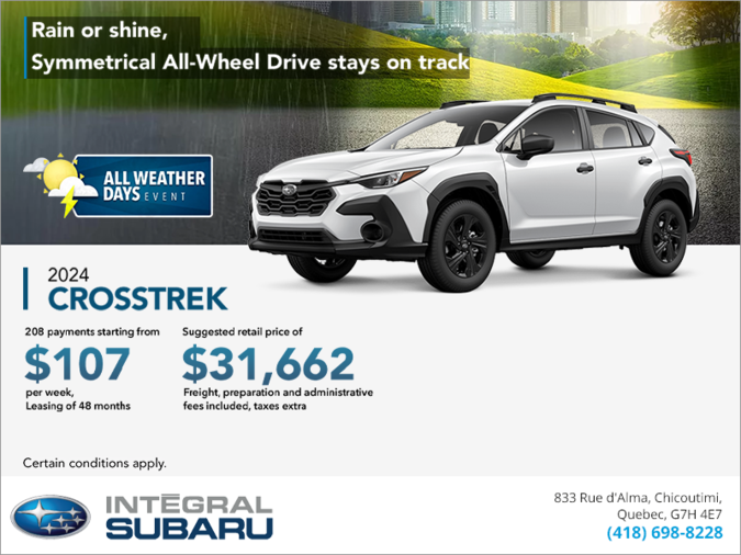 Get the 2024 Crosstrek today!