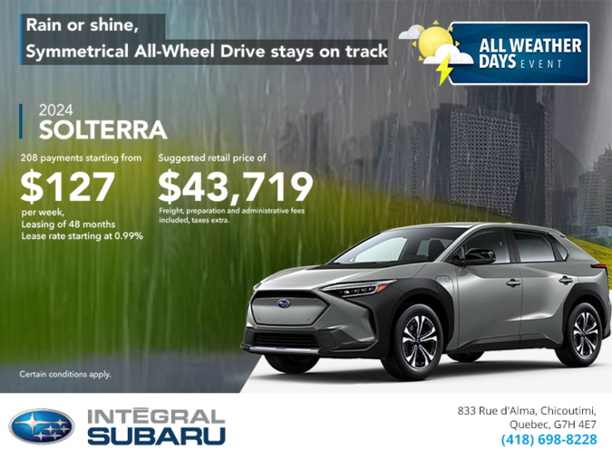 Get the 2024 Solterra today!