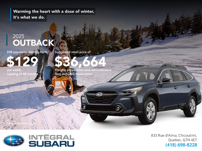 Get the 2025 Outback today!