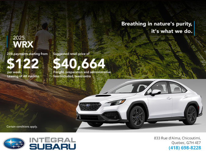 Get the 2025 WRX today!