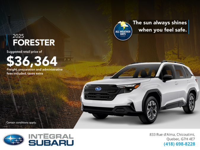 Get the 2025 Forester!