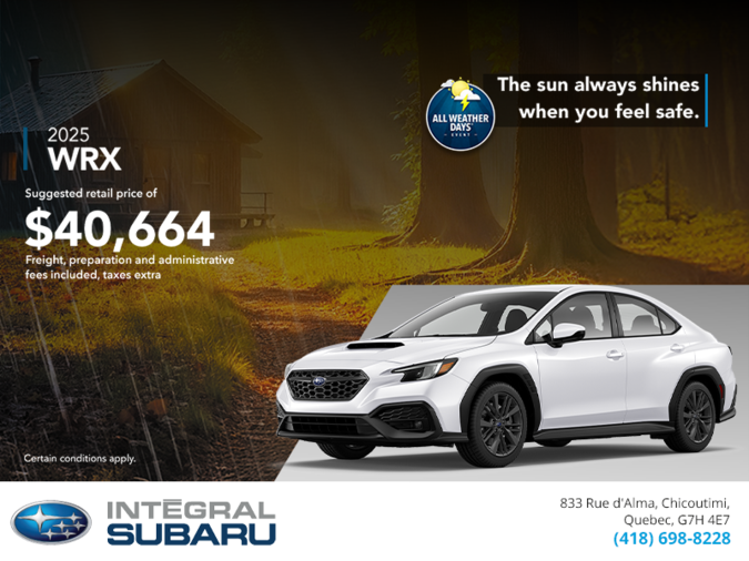 Get the 2025 WRX today!