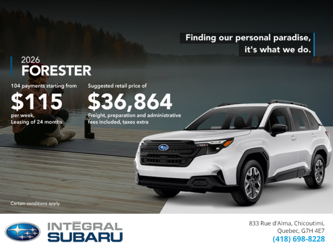Get the 2026 Forester!