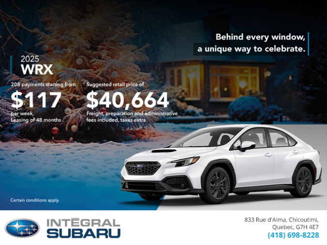 Get the 2025 WRX today!