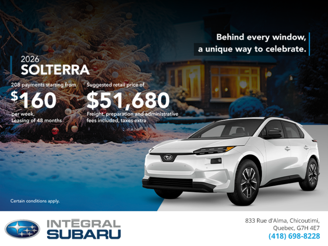 Get the 2026 Solterra today!