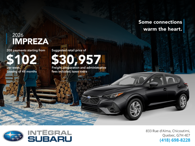 Get the 2026 Impreza!