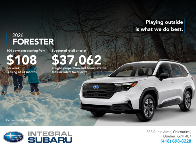 Get the 2026 Forester!