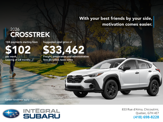 Get the 2026 Crosstrek today!