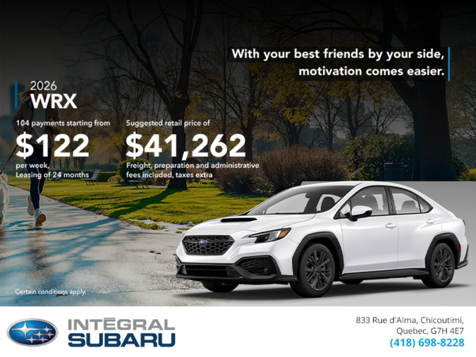 Get the 2026 WRX today!