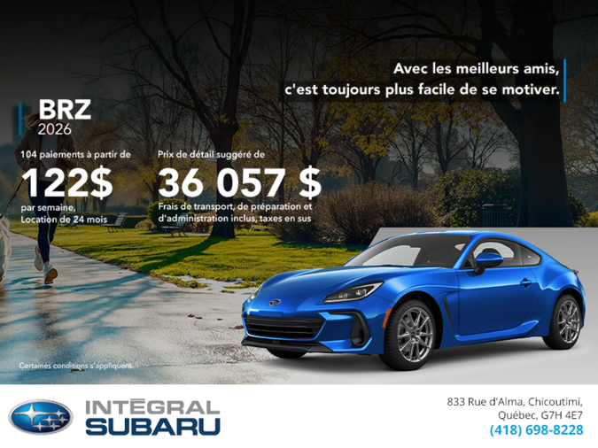 Procurez-vous la BRZ 2026!