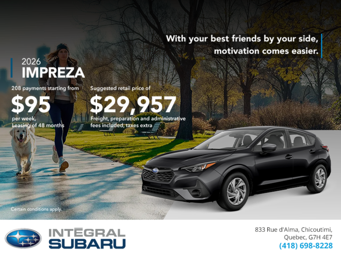 Get the 2026 Impreza!