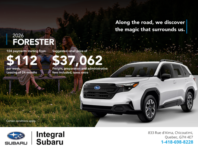 Get the 2026 Forester!