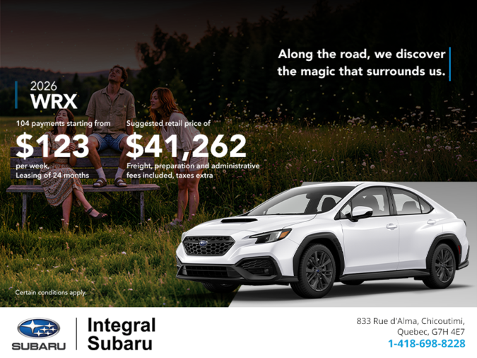 Get the 2026 WRX today!