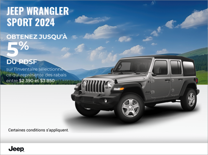 Conduisez un Jeep Wrangler 2024!